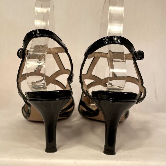 Adrienne Vittadini Black and White Strappy Heels size 7 EUC - Picture 5 of 6